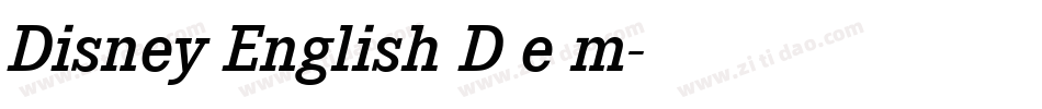 Disney English D e m字体转换